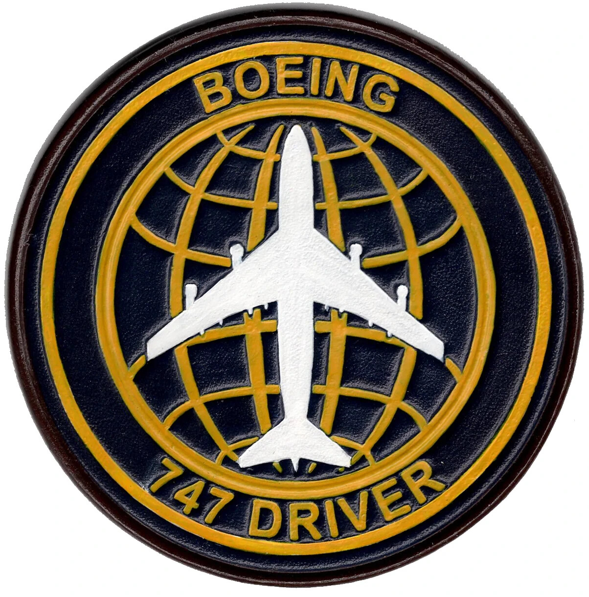 BOEING 747 DRIVER COLOR LEATHER PATCH