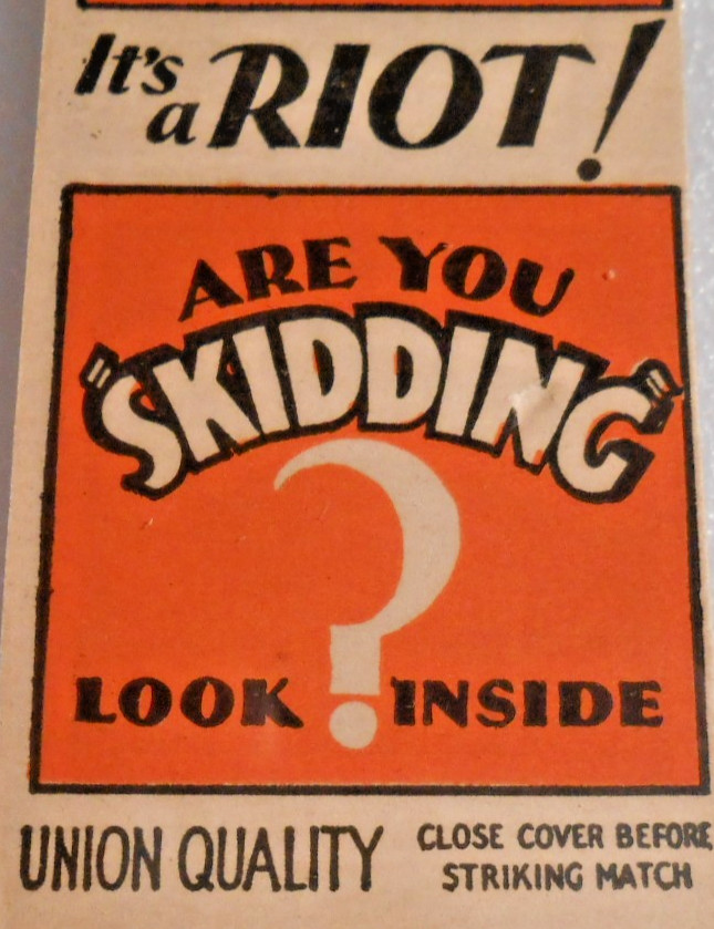 1928 SKIDDING - Andy Hardy - BAYES THEATRE NY RARE-SALESMAN'S SAMPLE. Near Mint+
