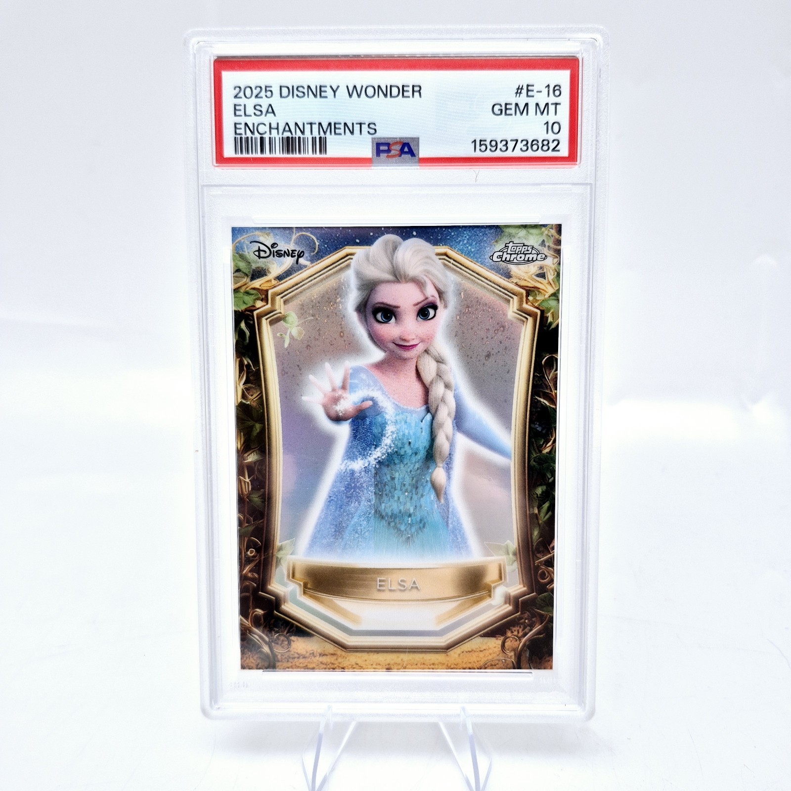 2025 Topps Disney Wonder Elsa #E16 PSA 10 Enchantments Case Hit