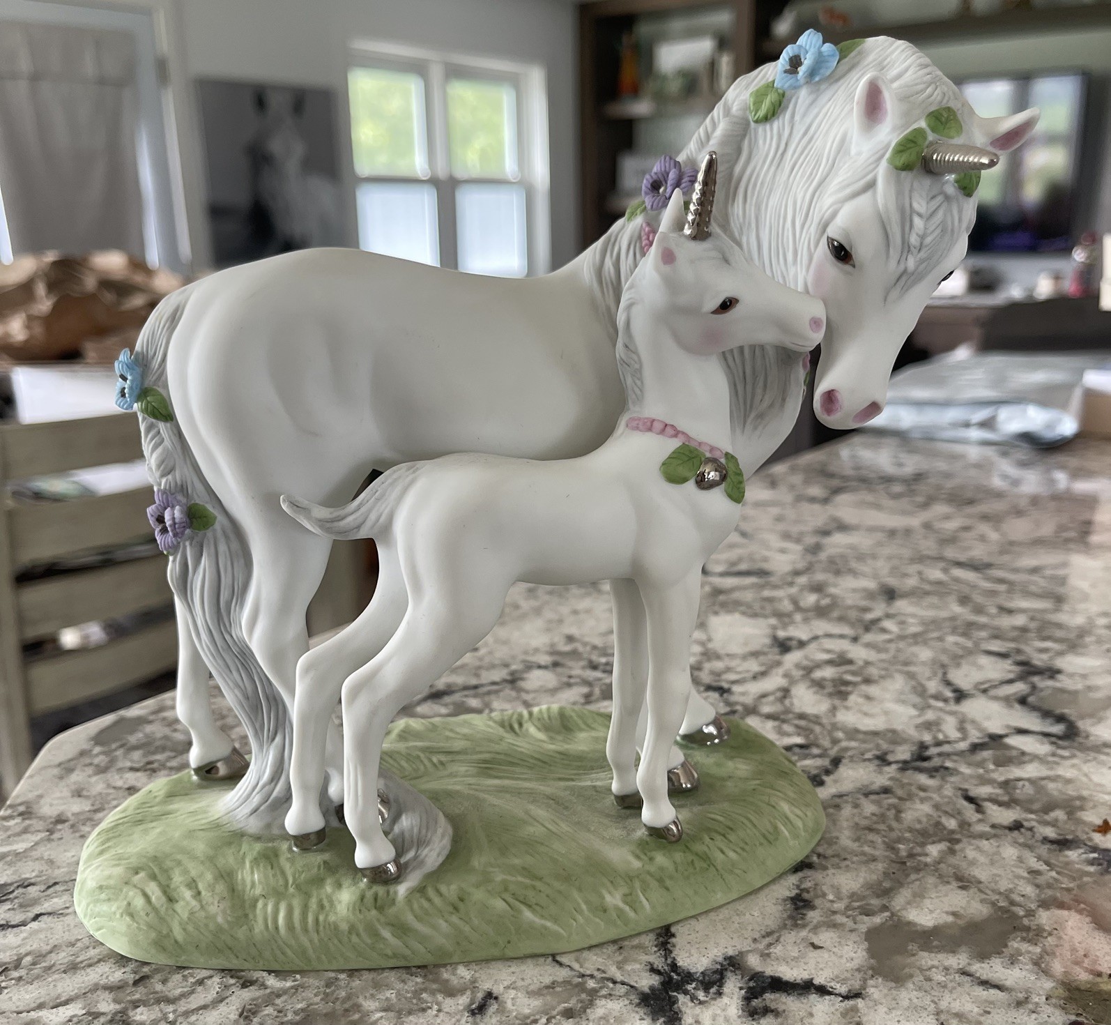 Princeton Gallery Love's Devotion  Unicorn Mare & Foal Pristine Platinum 1990