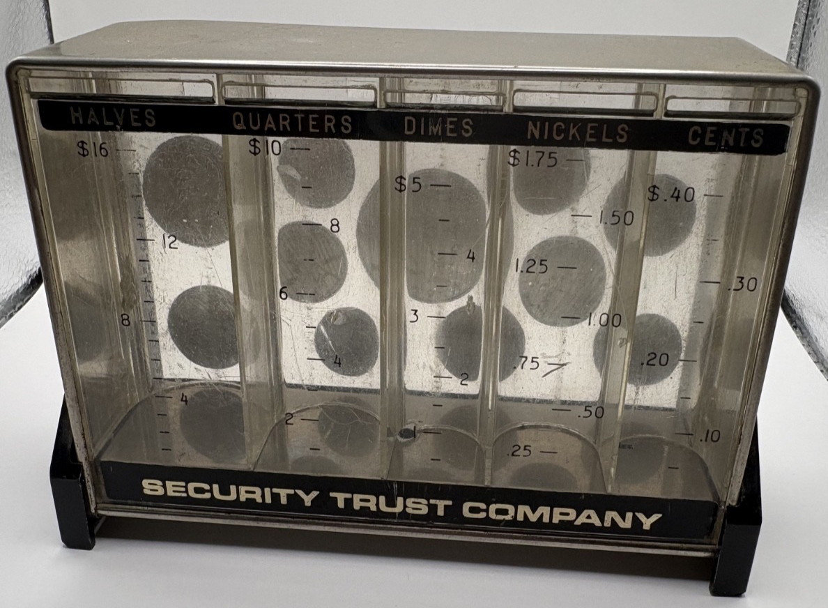 VINTAGE M.A. GERETT INC COIN BANK- Security Trust Company - Coin Sorter