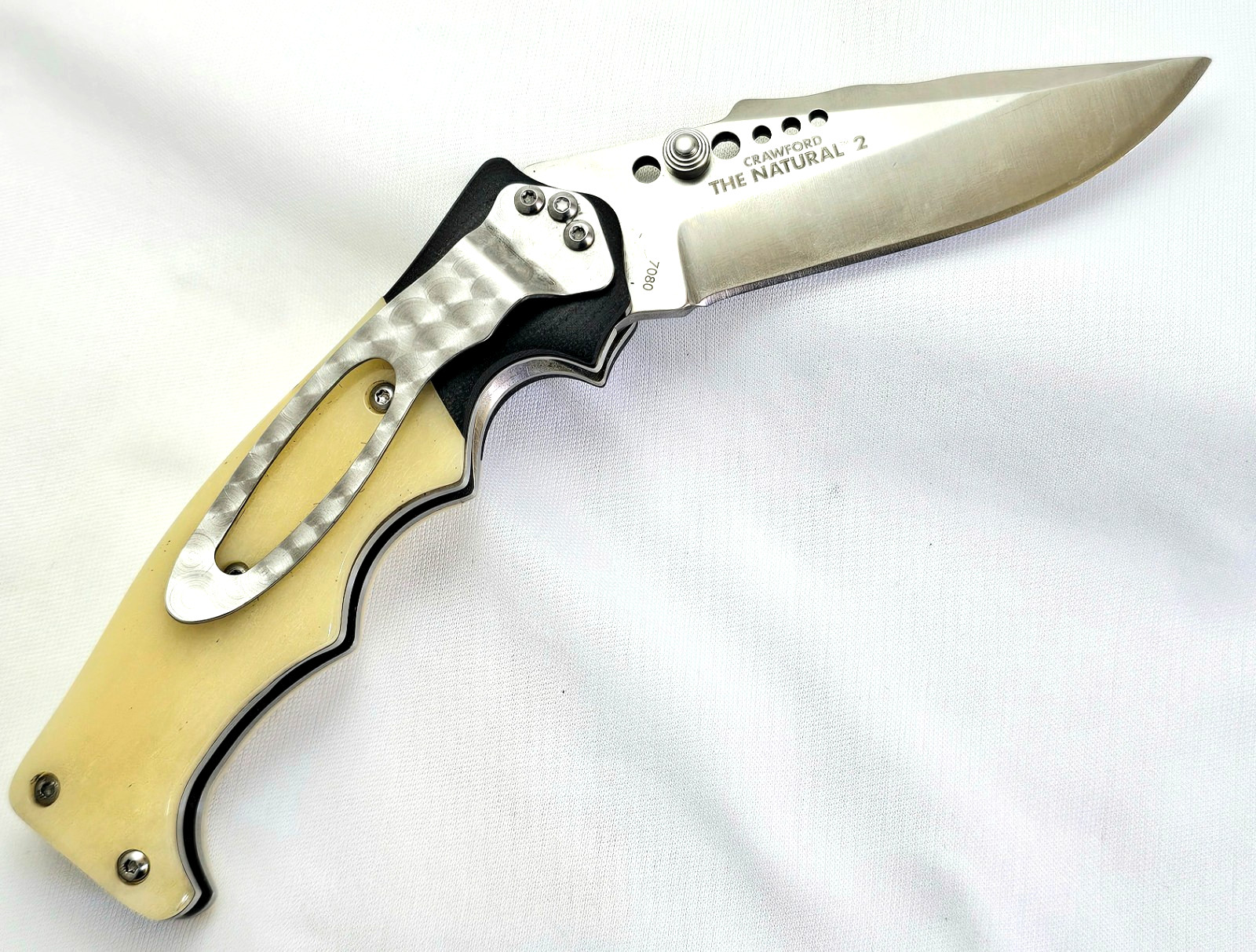 CRKT The Natural 2 Crawford Spring Assisted Knife White Bone 7080