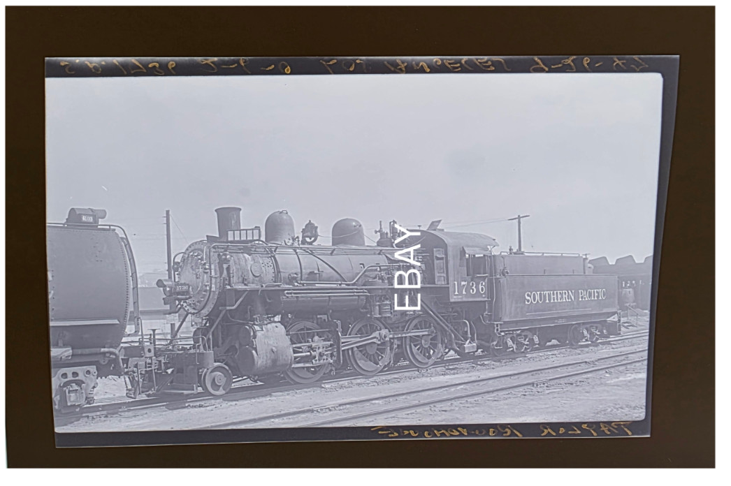 Southern Pacific SP 1736 M-6 2-6-0 Mogul Los Angeles 1947 Photo Negative