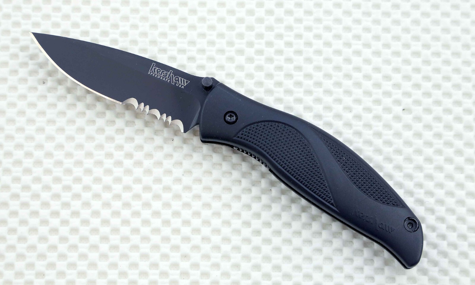 Kershaw 1550ST Black Out Pocket Knife  14C28N SS USA Made NOS