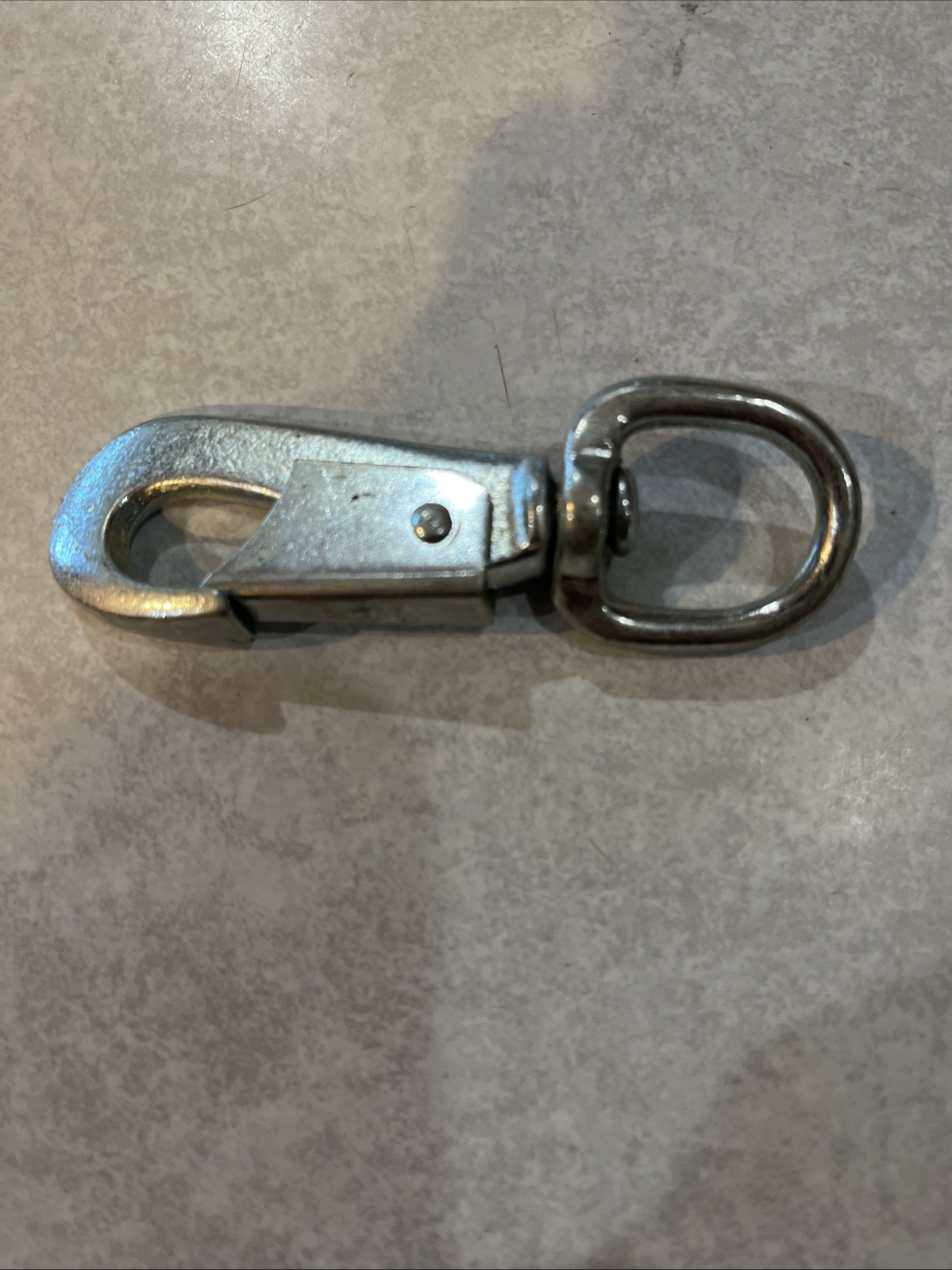 Antique North & Judd Square Brand Cast Iron Swivel Eye Bull Snap Hook