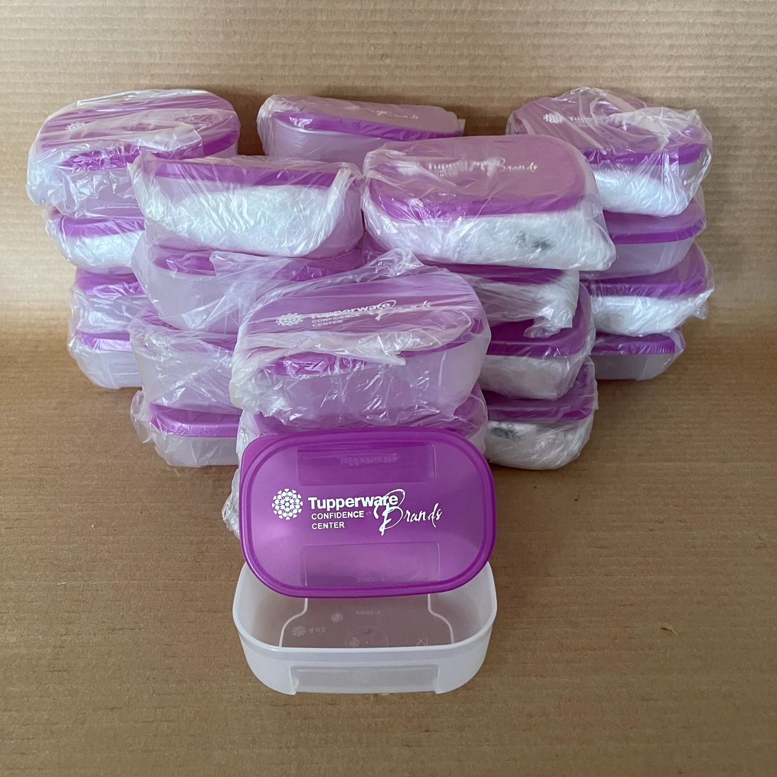 Tupperware Freezer Mates Mini 4 oz Container 4160 Purple Seal Bulk Lot Set of 24