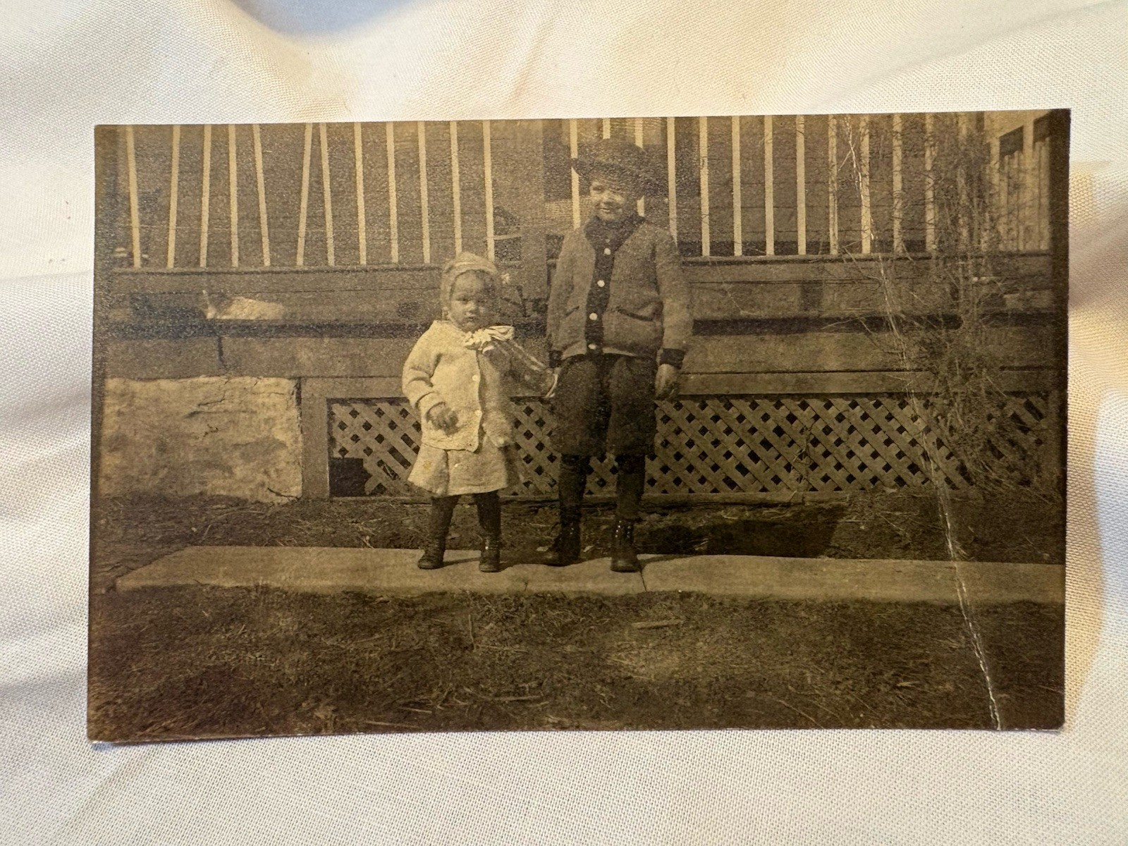 Vintage RPPC Postcard Children Portrait Souderton PA Montgomery Co Henry Cursive