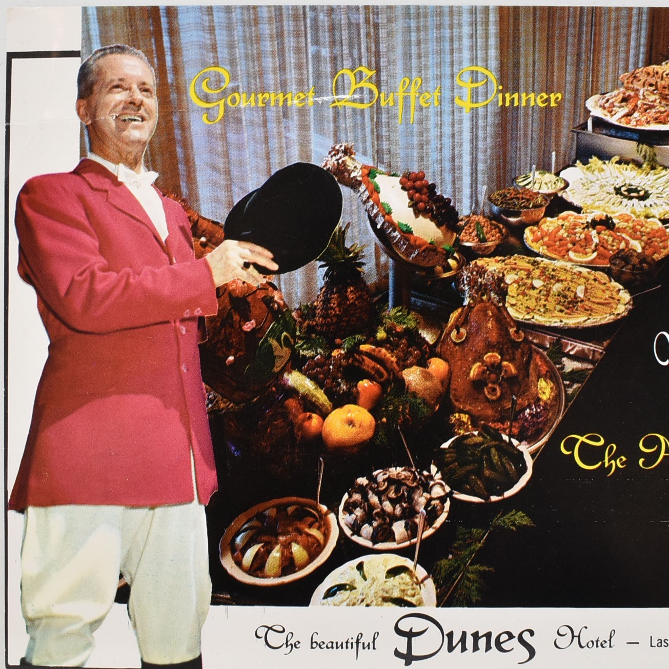 1960s The Dunes Hotel Restaurant Buffet Menu Resort Casino Las Vegas Nevada