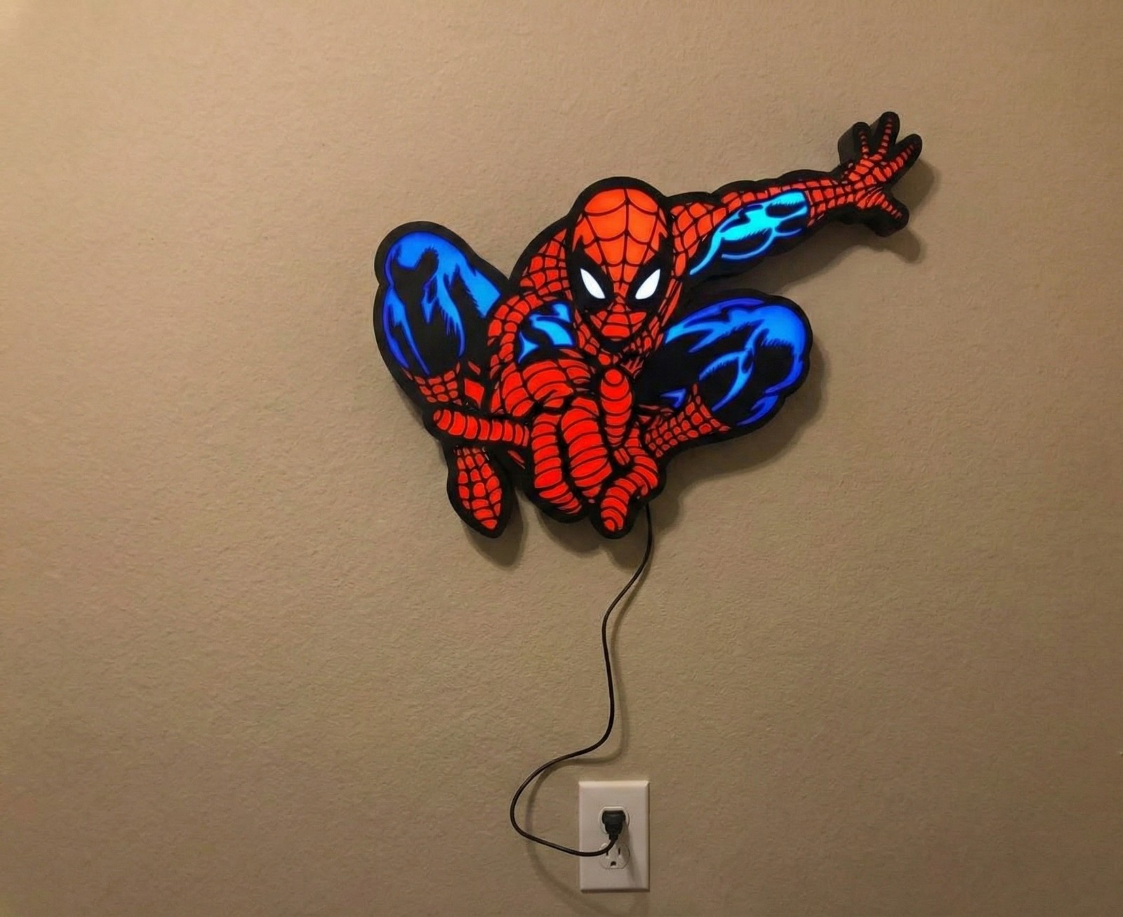Marvel Spiderman LED Light Wall Decor Comic Book Art