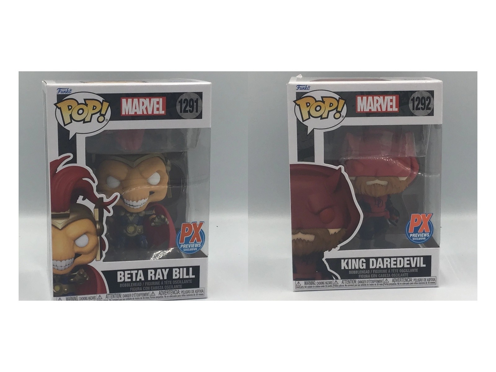 Funko Pop Marvel PX Exclusive Lot Beta Ray Bill #1291 King Daredevil #1292