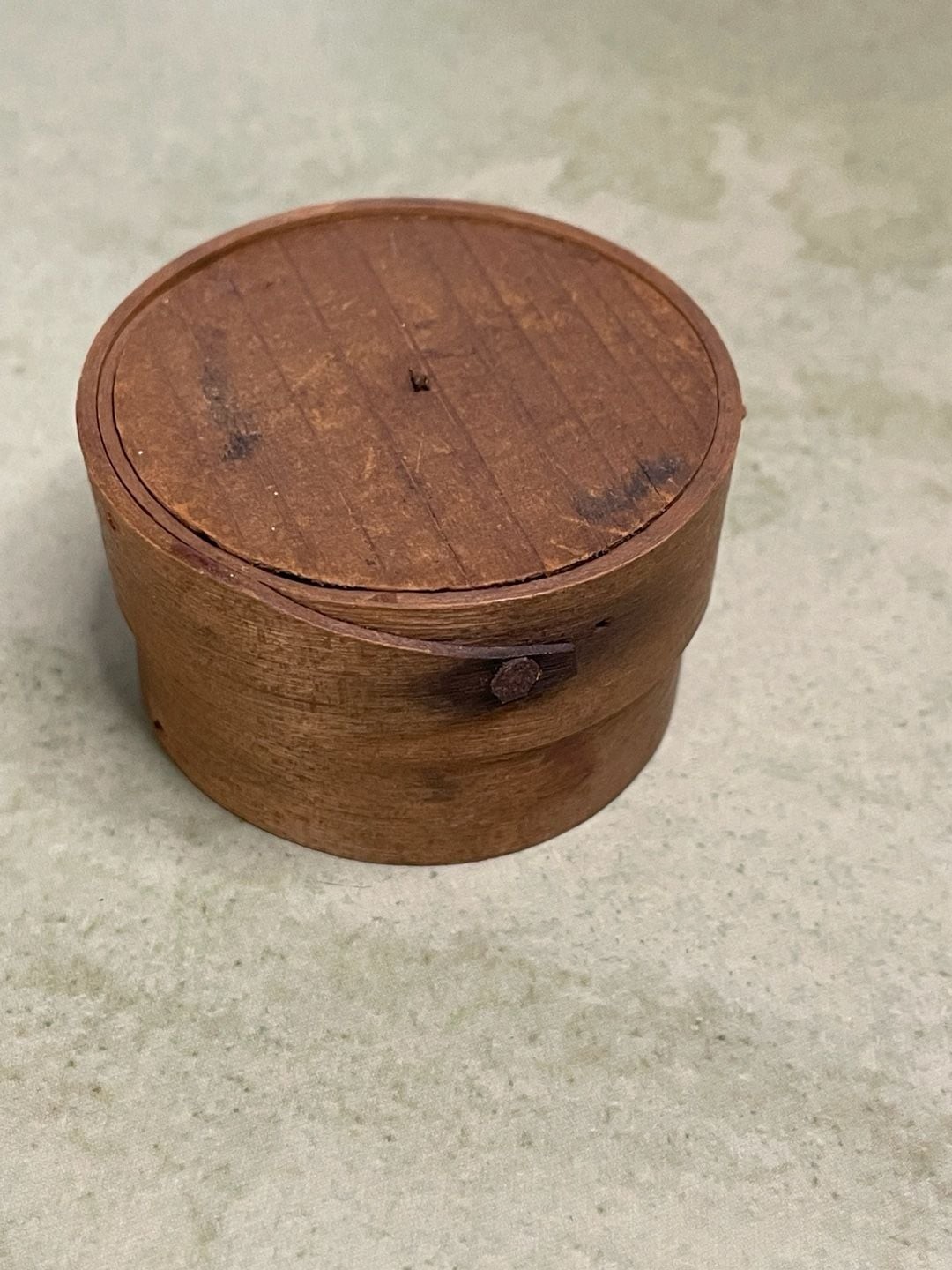 Vintage Wooden Bentwood Pantry Box with Lid. Farmhouse core.