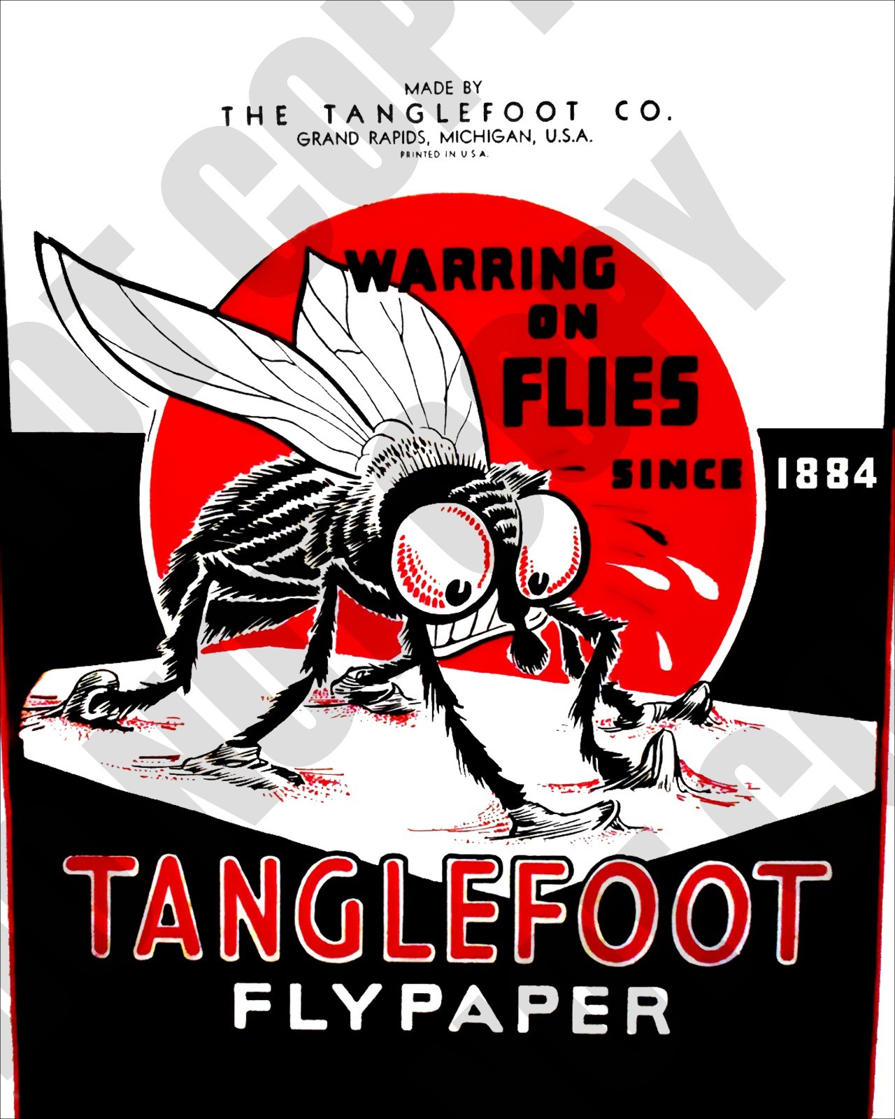 Tanglefoot Fly Paper Grand Rapids Advertising Store Display Ad Repro 8x10 Photo