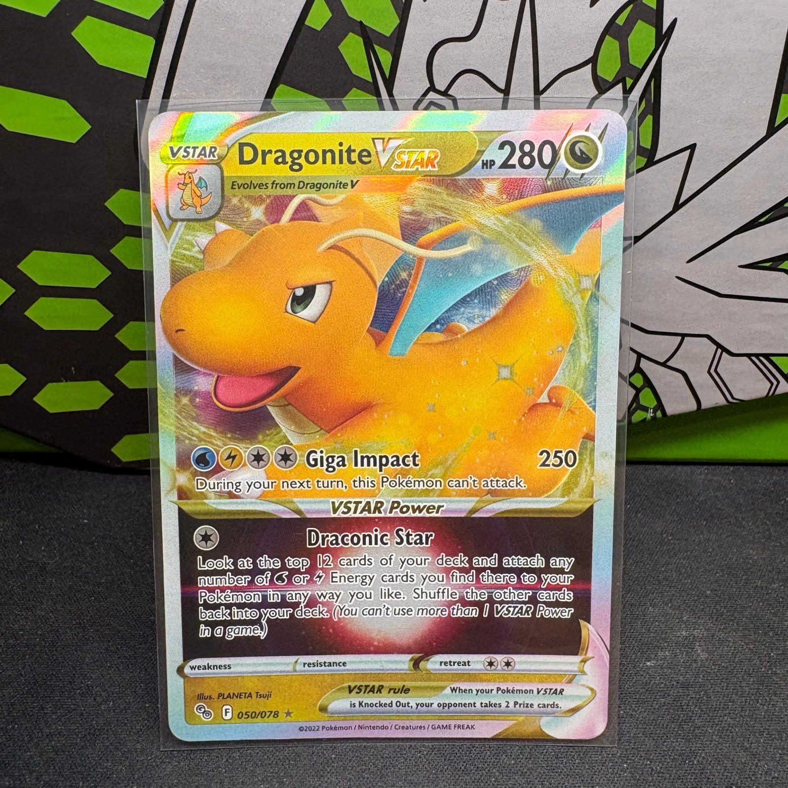 Dragonite VSTAR Holo Ultra Rare Pokemon GO 050/078 MP