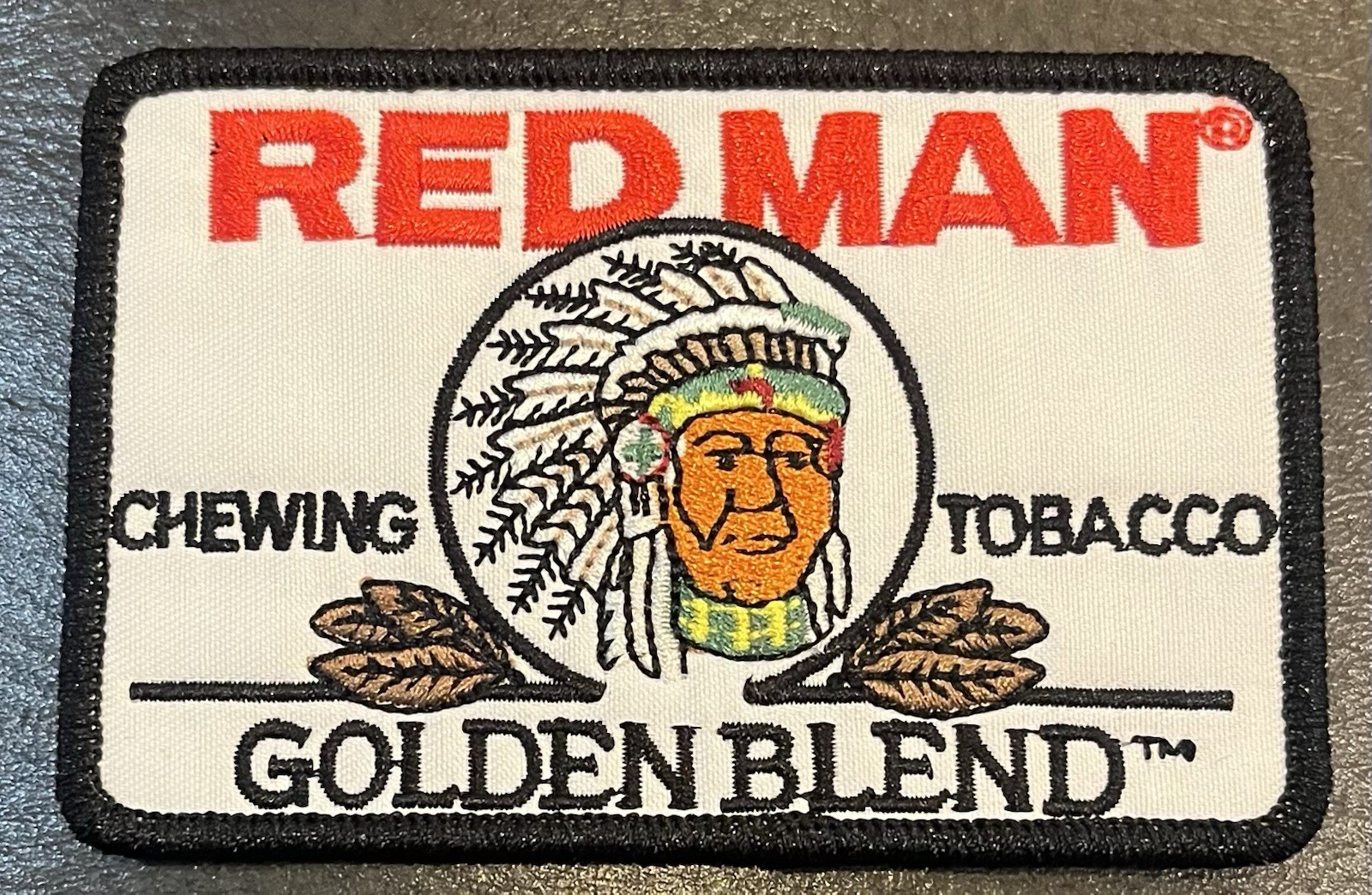 Red Man Golden Blend Chewing Tobacco Vintage Style Iron Sew On Patch Hat