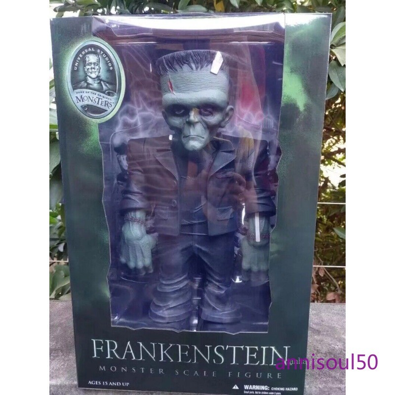 Frankenstein Statue Black Luminous Plate Articular Mobility 46cm Model Box Gifts