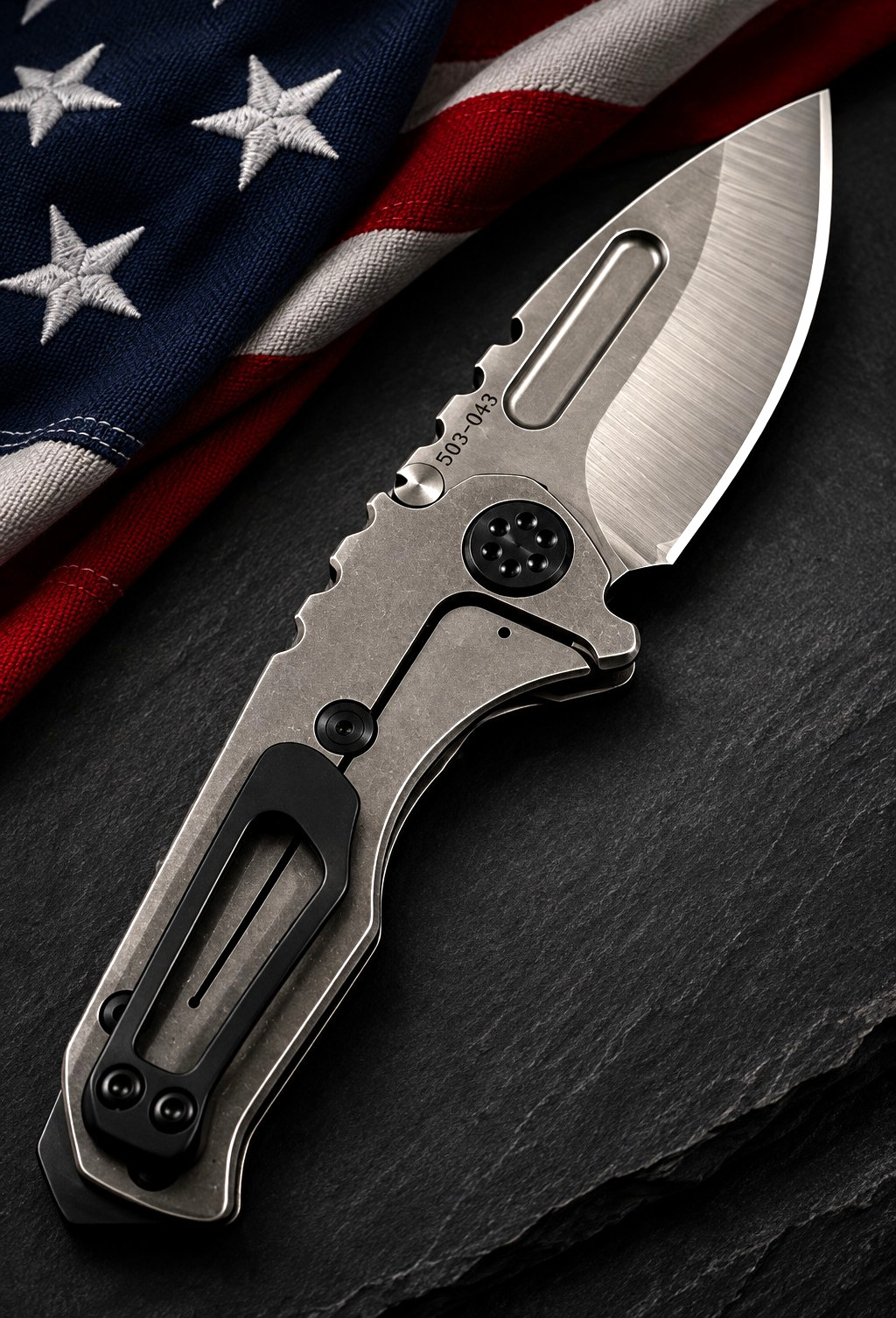 Medford Knife & Tool Micro T MagnaCut Titanium Frame Lock Drop Point