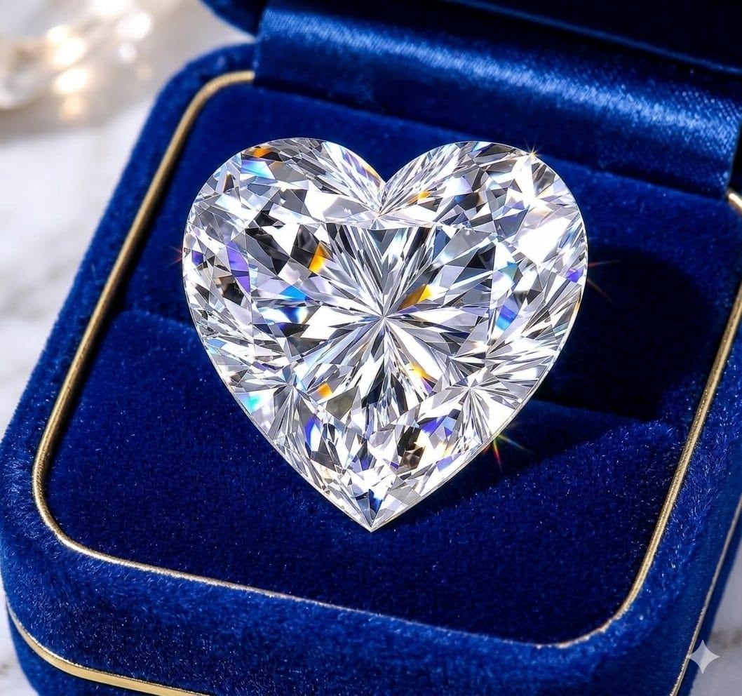 Lab Grown CVD Diamond 5 Ct Natural Heart Cut D Color VVS1 Loose Stone Certified