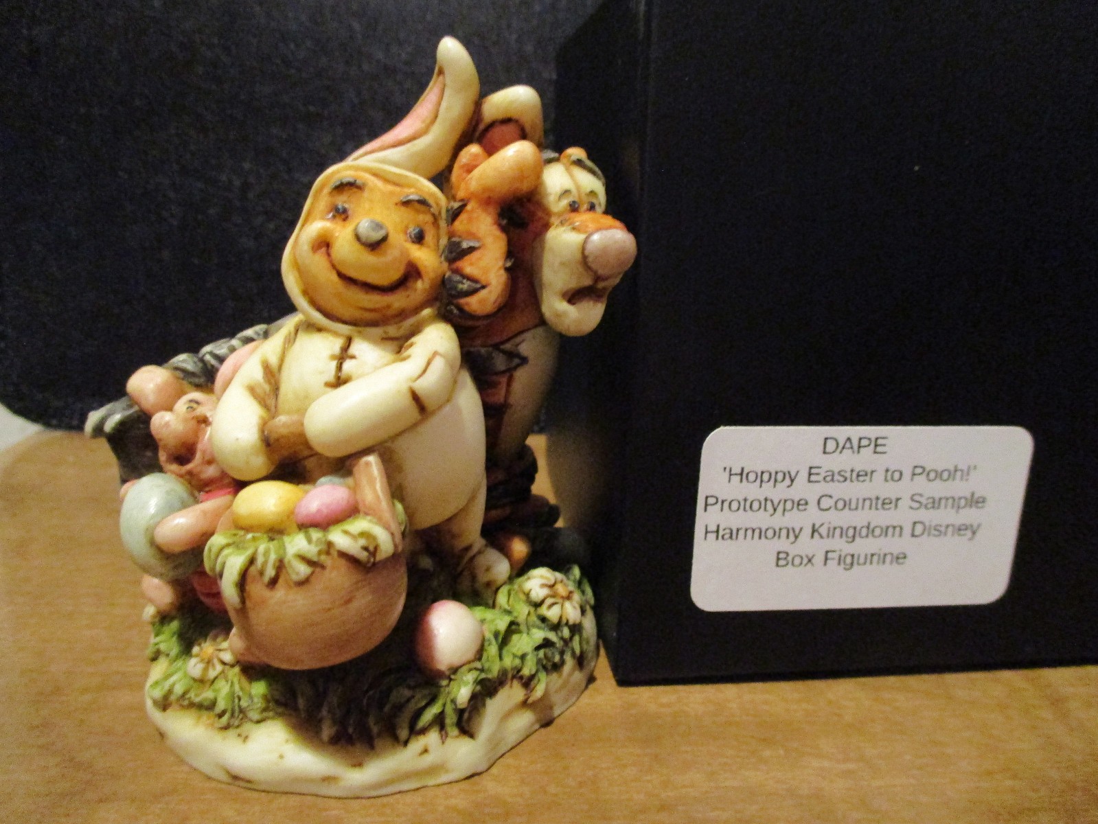 Prototype Counter Sample Disney Harmony Kingdom Hoppy Easter to Pooh SGN RARE
