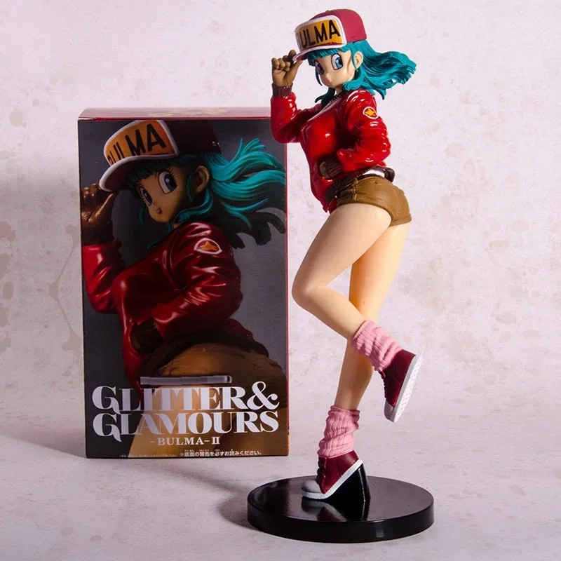 25cm Dragon Ball Bulma Glitter & Glamours PVC Figure Collectible Statue