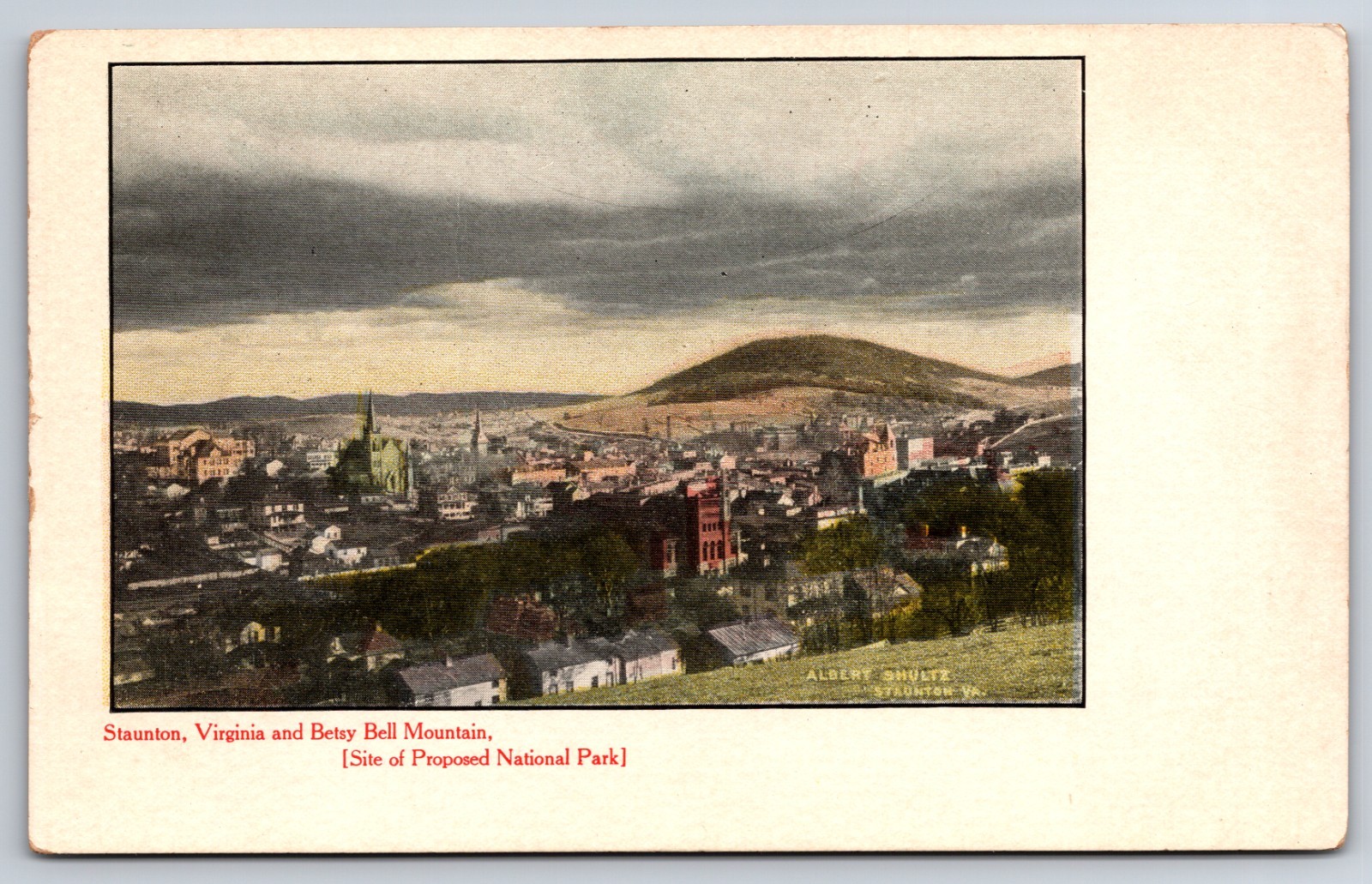 Betsy Bell Mountain Proposed National Park Staunton Virginia VA c1905 Postcard