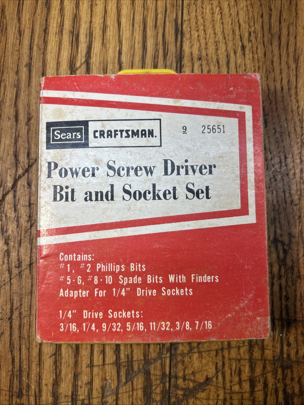 Sears Craftsman 14-pc Power Screwdriver Bit & Socket Set 25651  Vintage USA