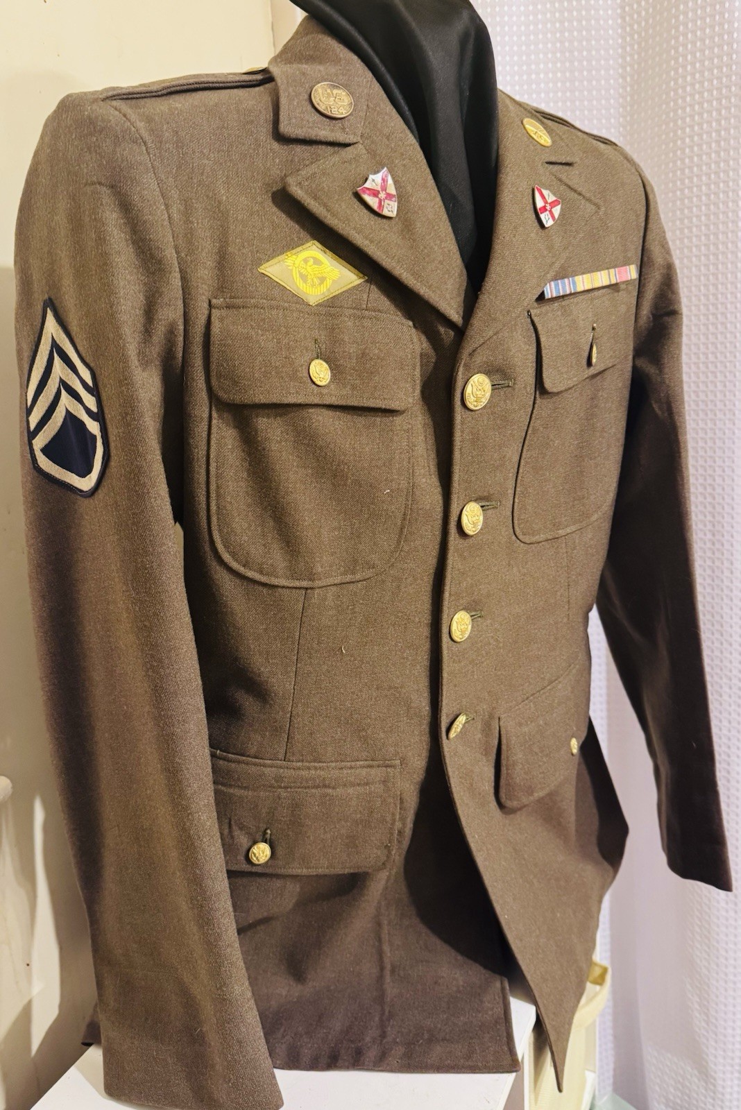 Pre WWII M1939 Spec 8-31D EM Service Coat • 124th Infantry Regt Florida NTL GRD