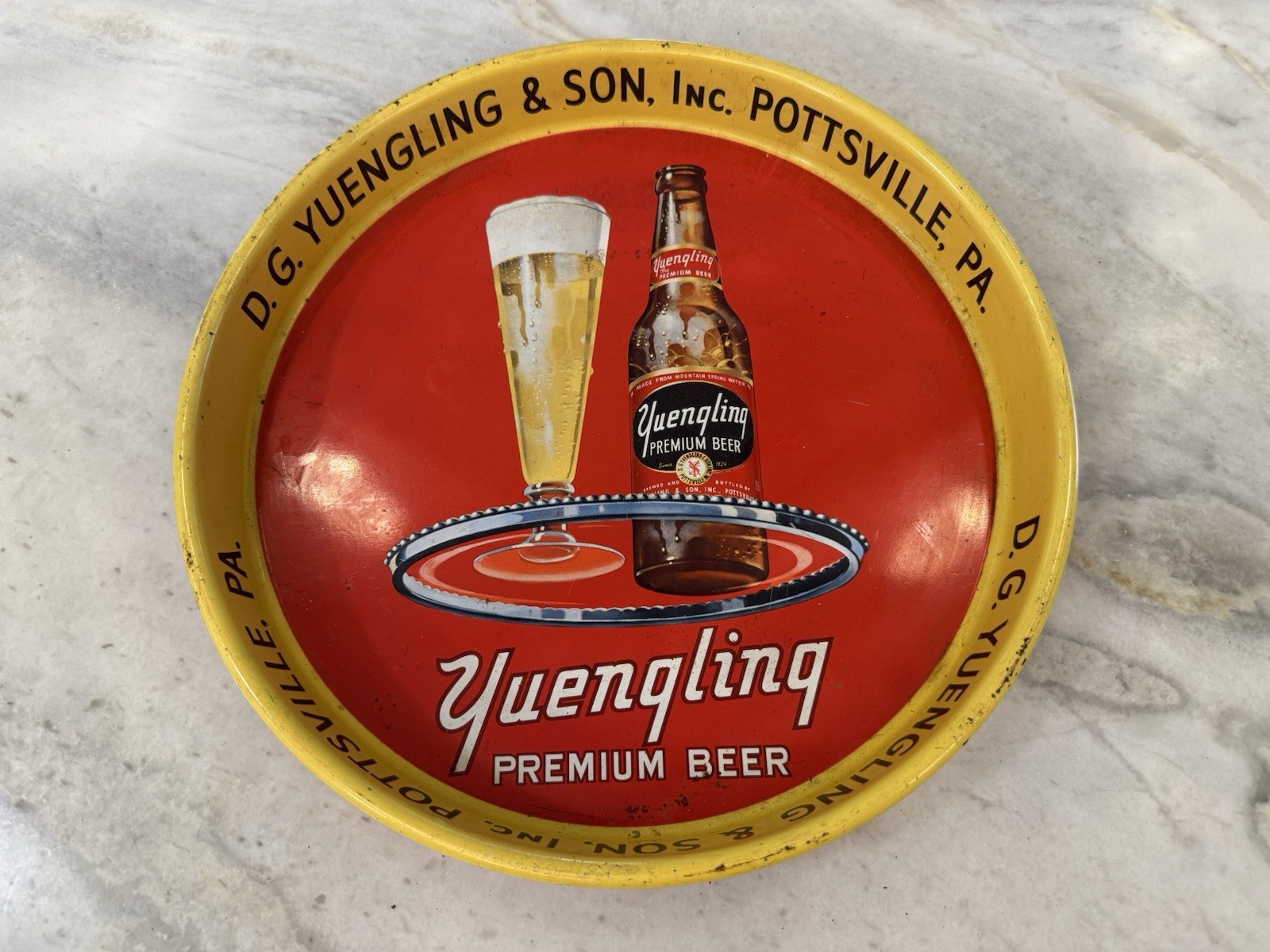 1940s Vintage Yuengling Premium Beer Tray Pottsville, PA