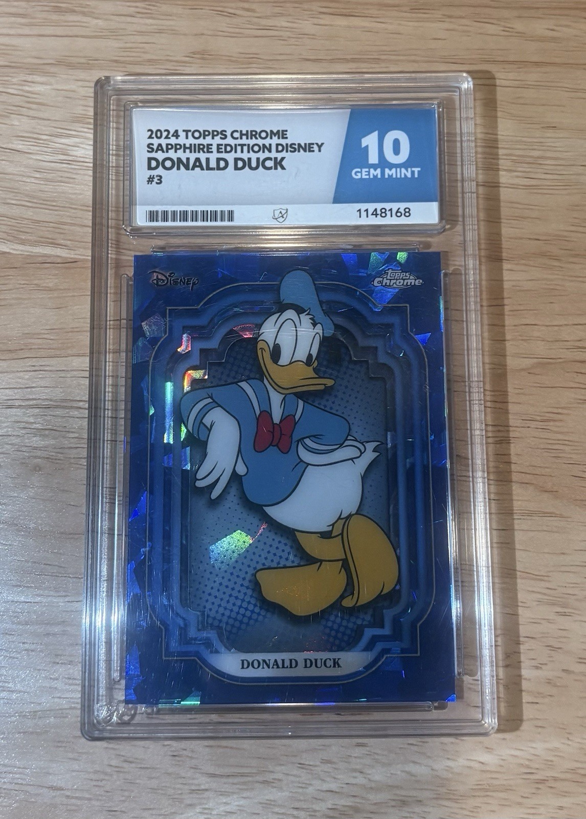 Topps 2024 Chrome Sapphire Edition Disney Donald Duck #3 ace 10
