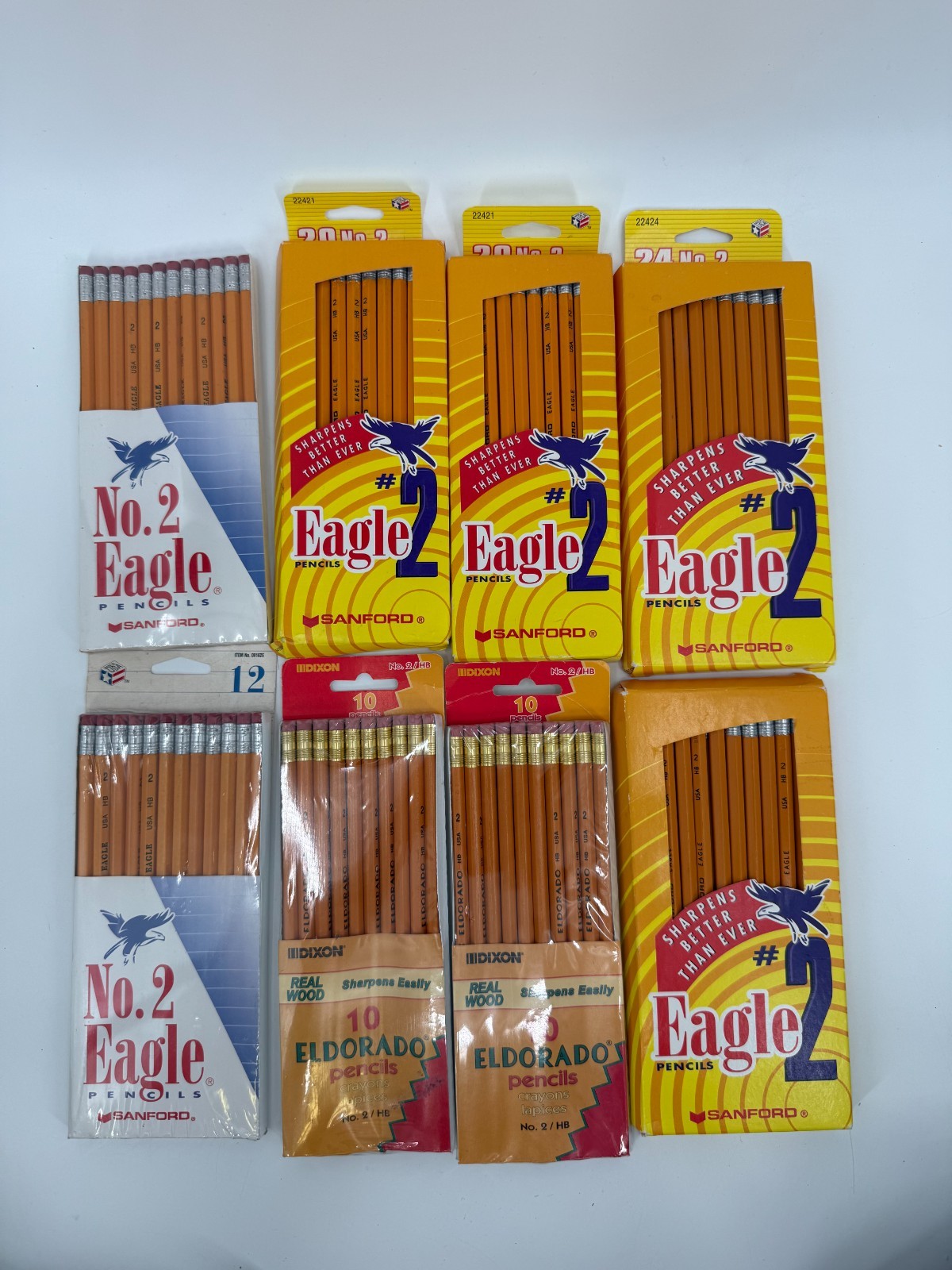 Vintage Mixed Lot Sanford No 2 Eagle Pencils 132 Total Back To School NEW