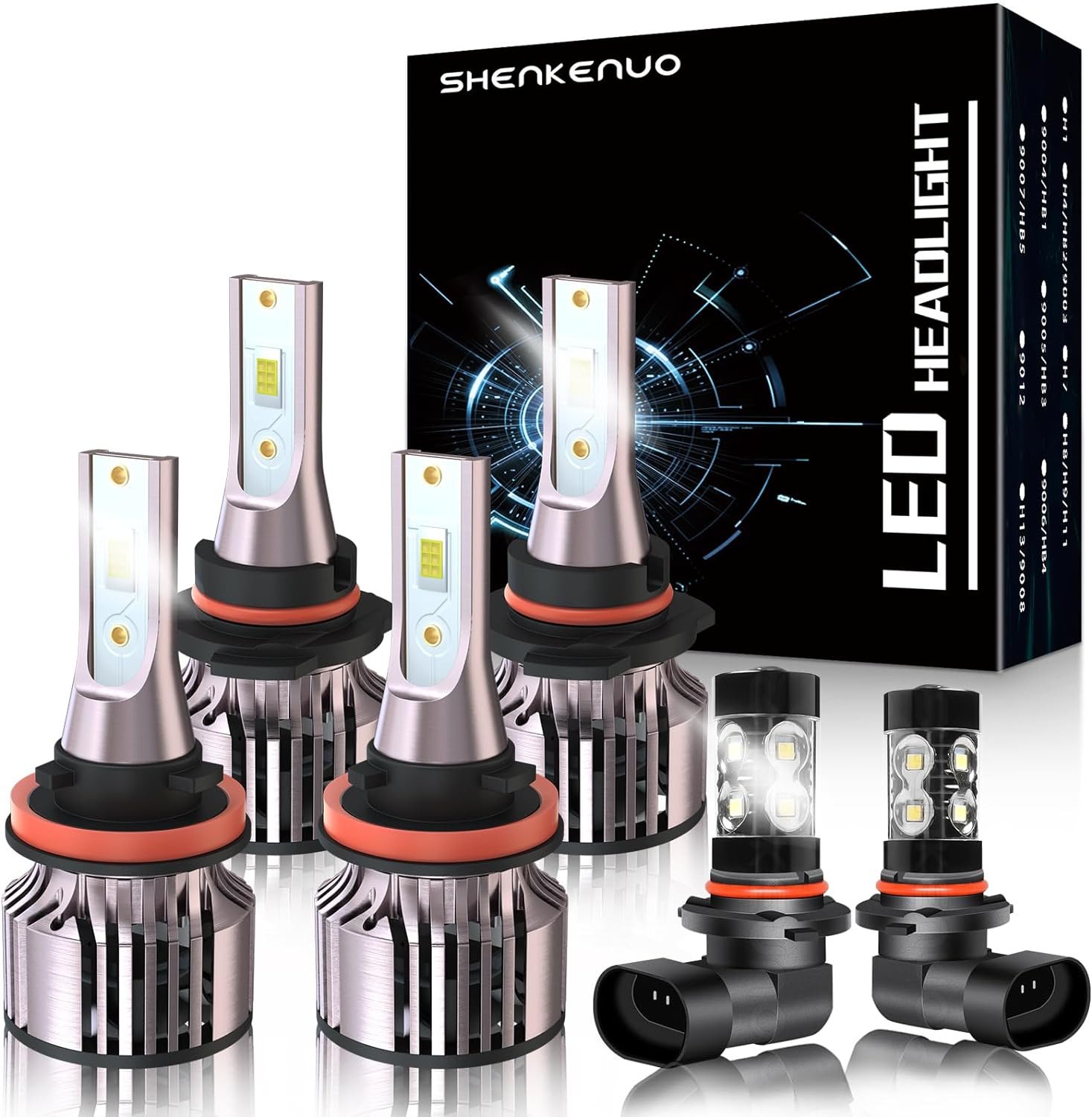Ford F150 (2015-2023) 9005 High+Low Beam  Bulbs+ H11 Low Beam Halogen Replacemen