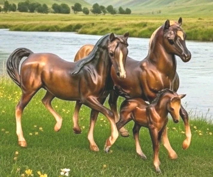 Vintage Breyer Classic Arabian Family Horses 3055 Stallion Mare & Foal