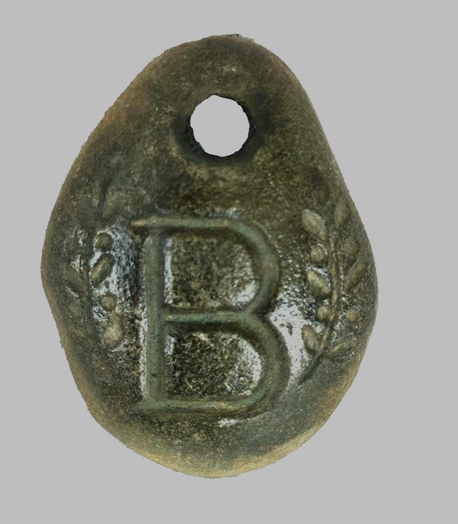 50 AD Ancient Carved Engraved Gemstone Pendant Medallion Amulet initial letter B