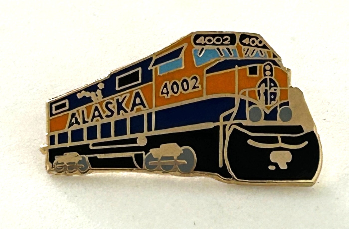 Vintage Alaska Railroad 4002 Locomotive Enamel Pin Train Memorabilia  