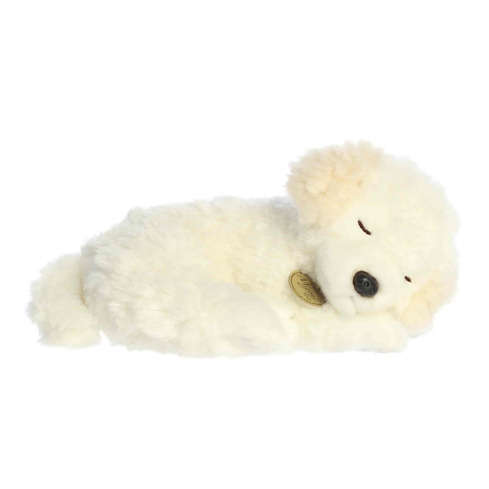 Aurora Miyoni Tots Sleepy Poodle Plush 10in White Stuffed Animal