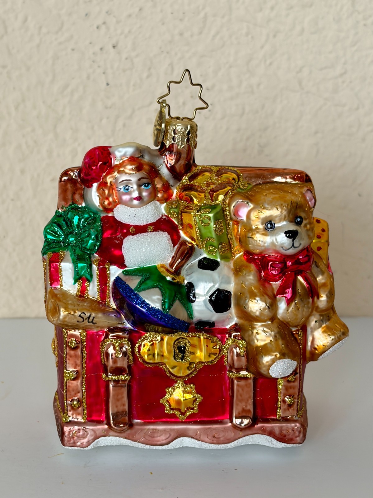Rare & Unique Christopher Radko Toy Chest Ornament – Excellent Condition