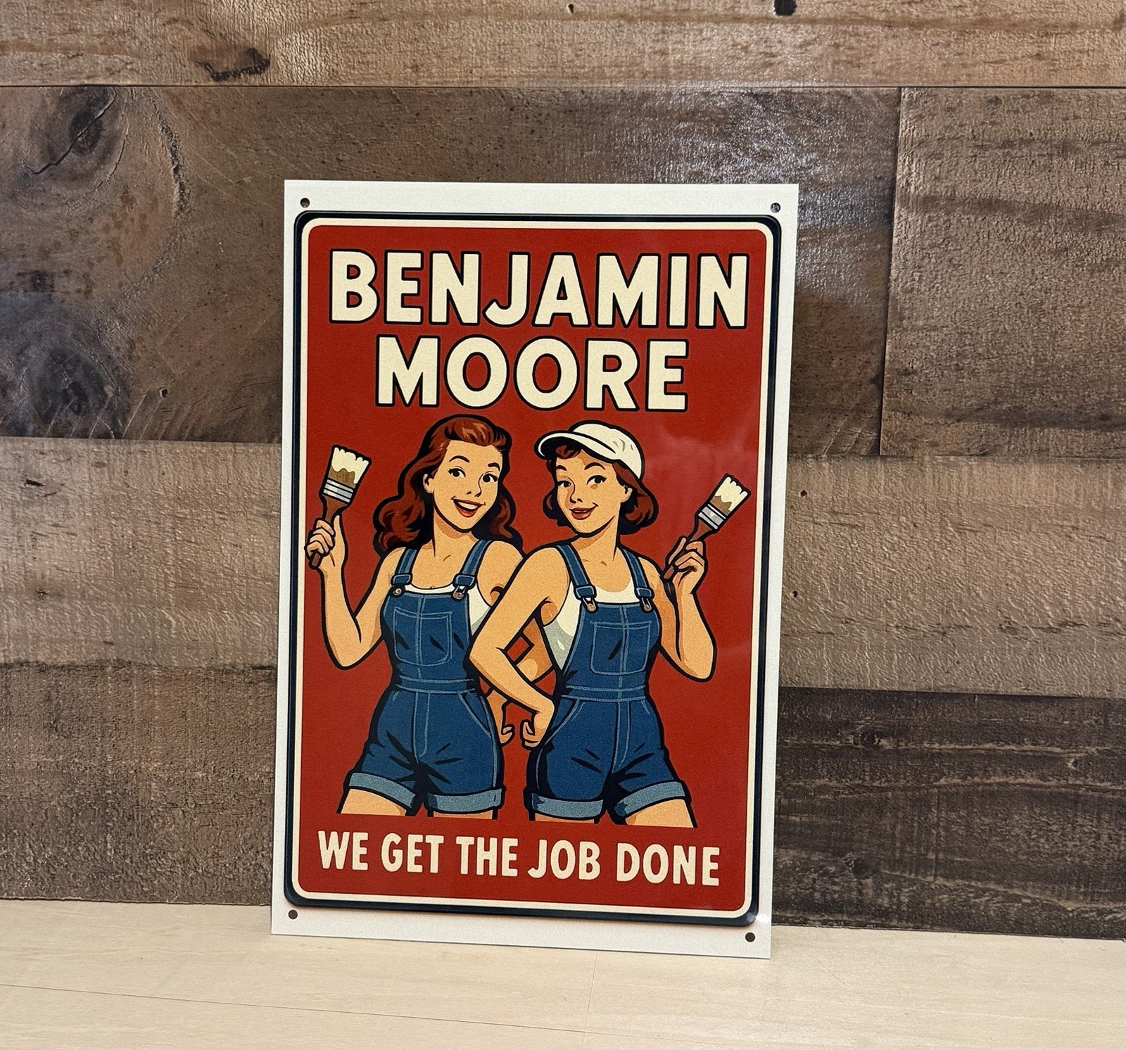 Retro Benjamin Moore Paints Man cave Garage High Quality Sign