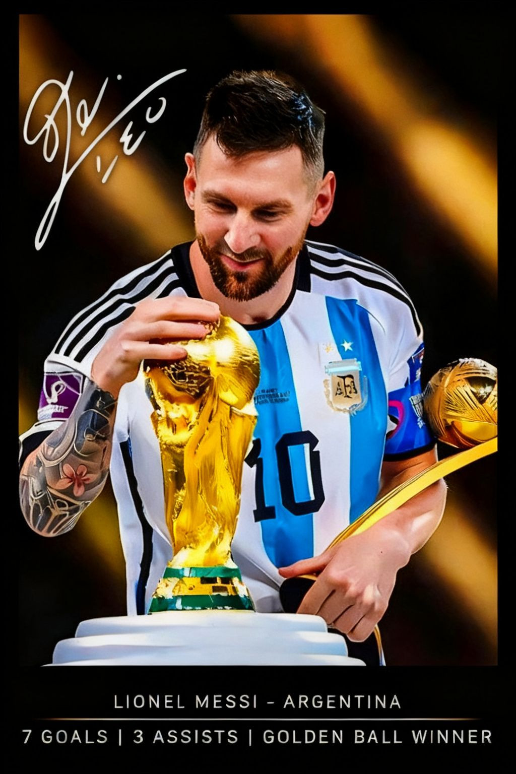 LIONEL MESSI 10 24x36 Inspirational Wall Art Signature Poster print 
