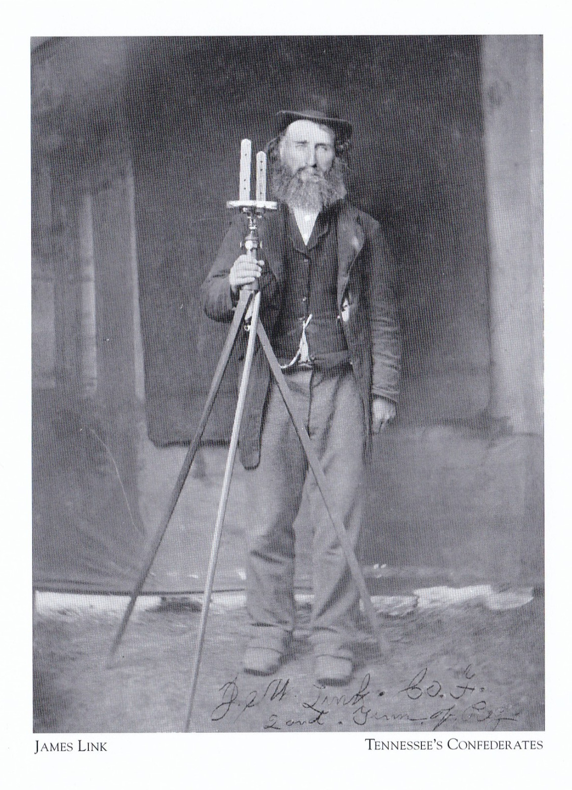 Civil War Confederate Soldier James M. Link 1860\'s Tennessee Postcard 2011