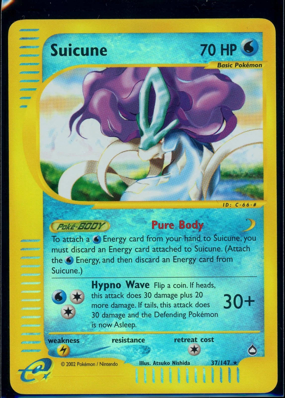 Pokemon AQUAPOLIS - #37/147 Suicune - Reverse Holo - ENG - Lightly Played+