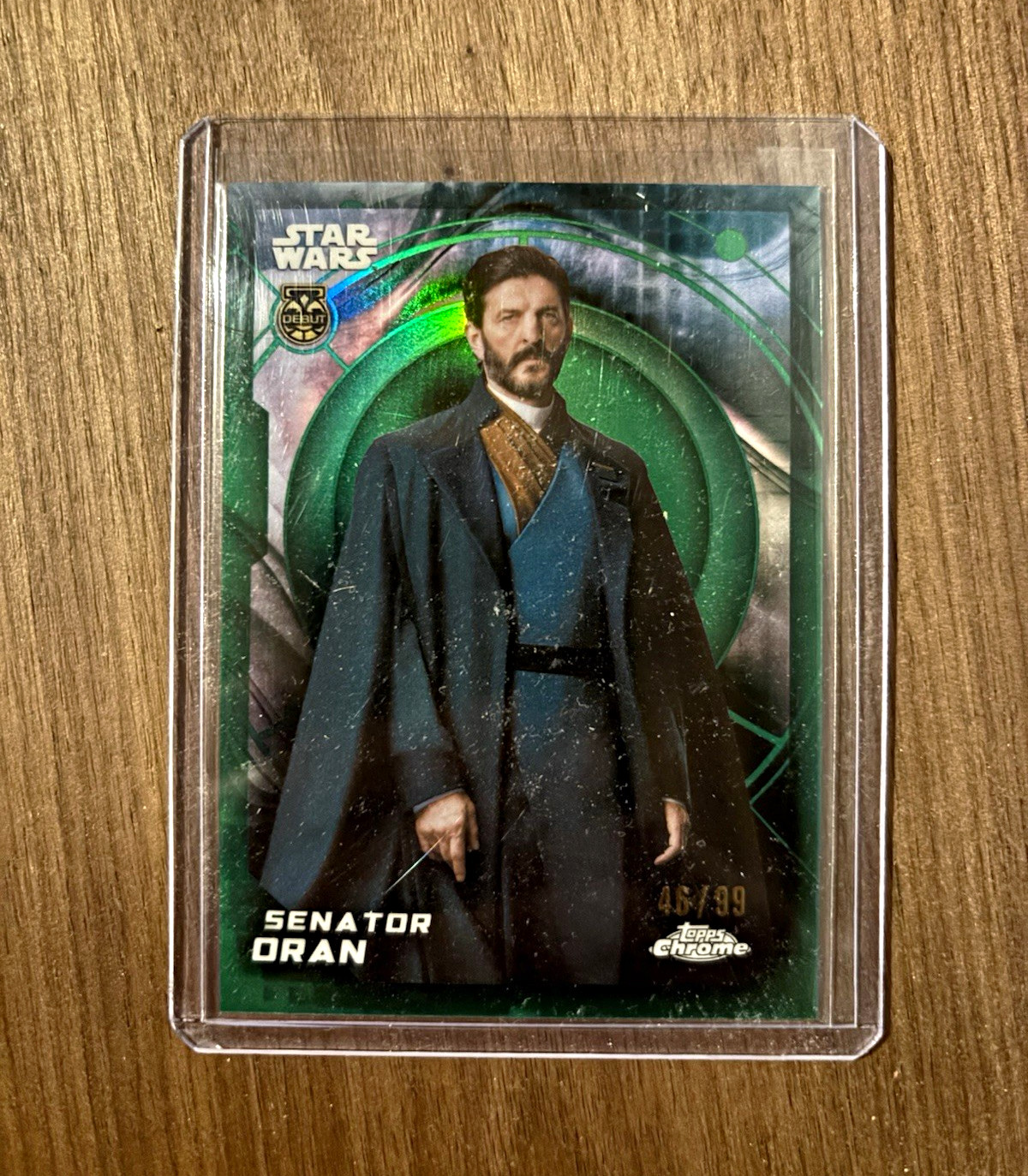 Topps 2023 Chrome Star Wars Andor Senator Oran #41 Green Parallel /99