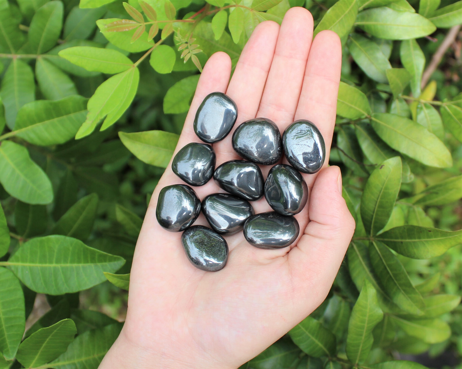 4 oz Hematite Tumbled Stones: \'A\' Grade Natural Polished Crystals 1/4 lb Bulk
