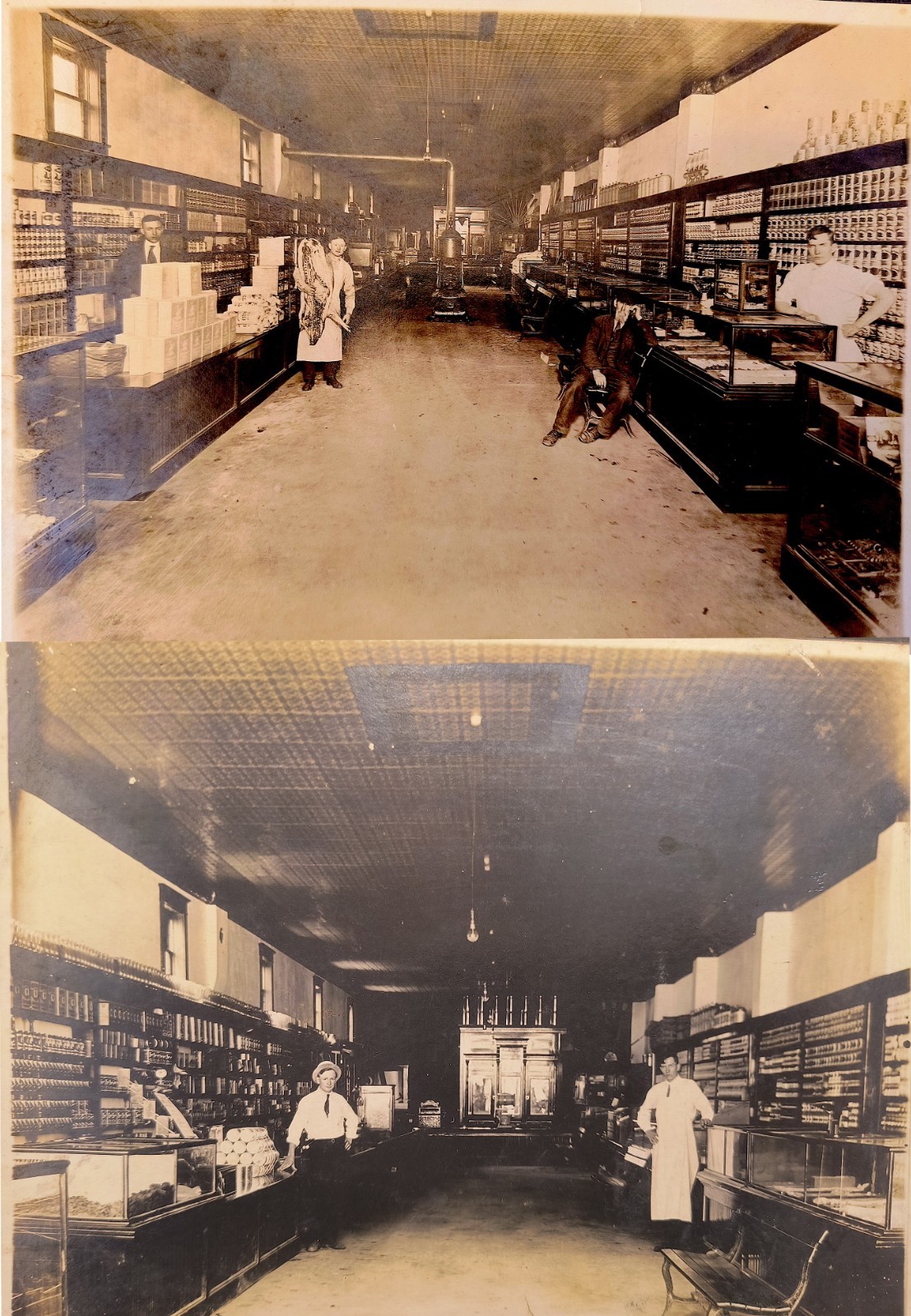 GREENTOWN IN ~  General Store Interior Lot by kokomo Indiana cabinet cards