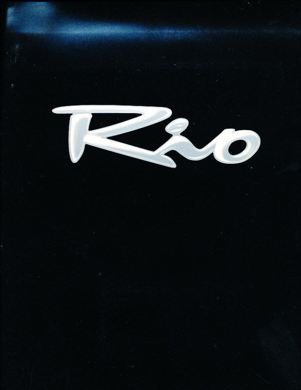 2001 Kia Rio Media Sales Brochure Folder, Print