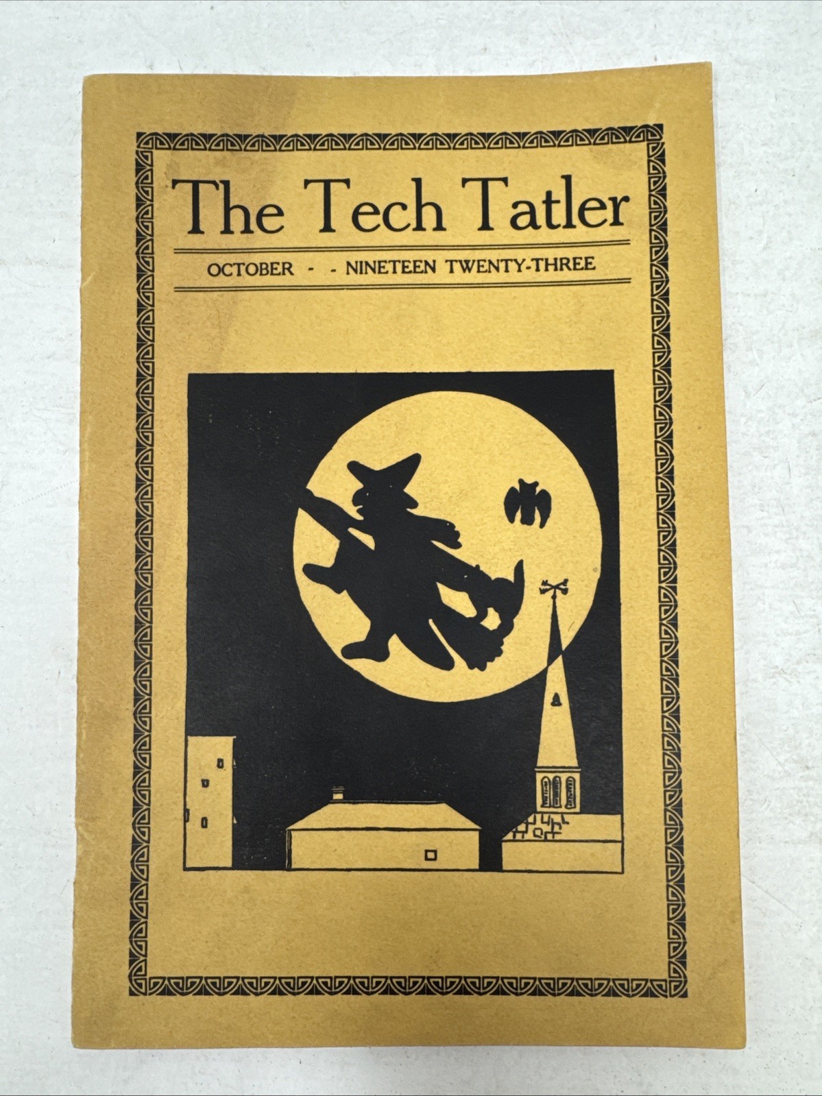 1923 The Tech Tatler Halloween Spooky Harrisburg PA Witch Silouette Booklet