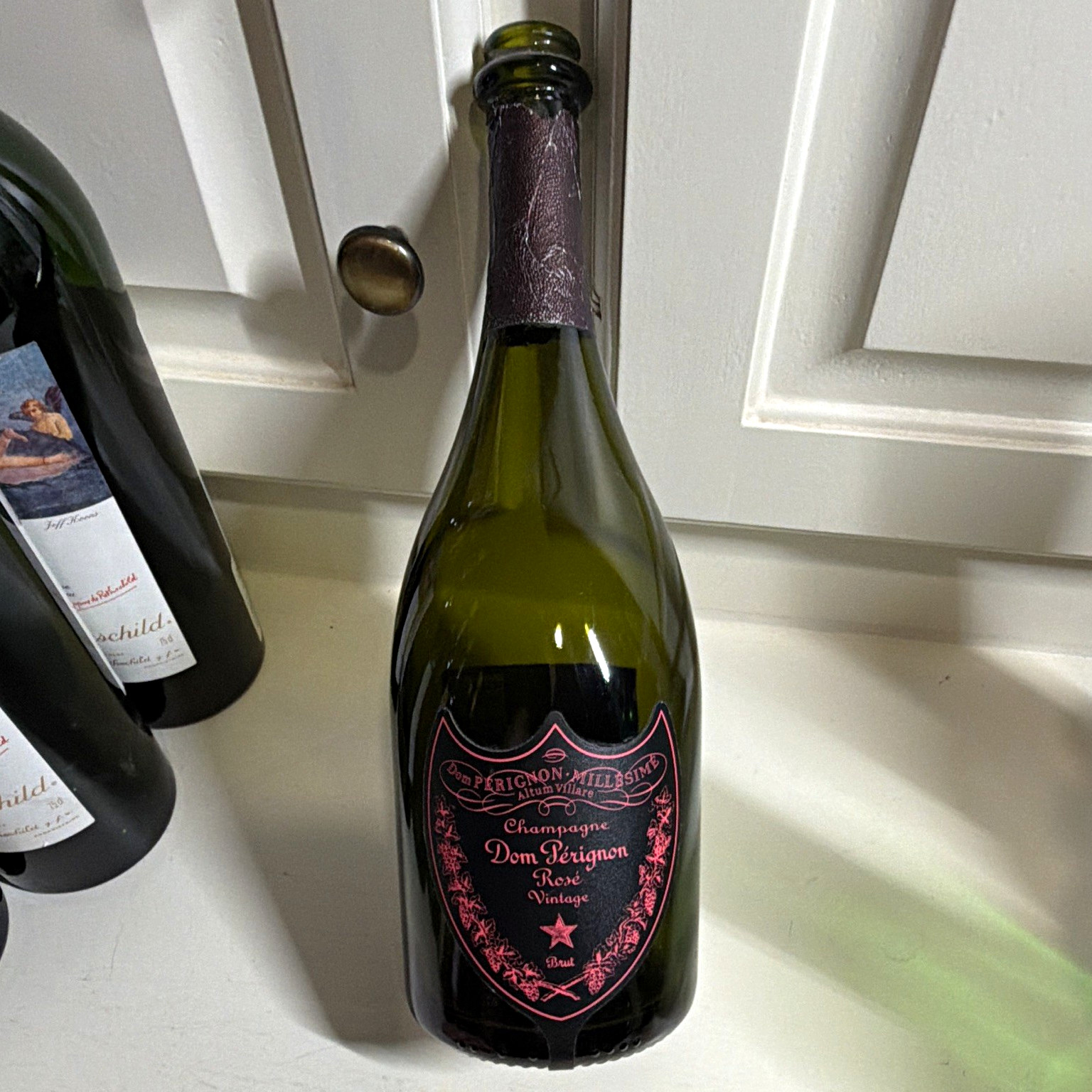 EMPTY BOTTLE 2004 Dom Perignon Rose Luminous Light Up Champagne 750ml