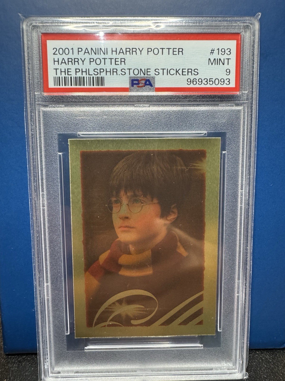 2001 Panini Stickers Harry Potter Philosophers Stone 193 Harry Potter PSA 9