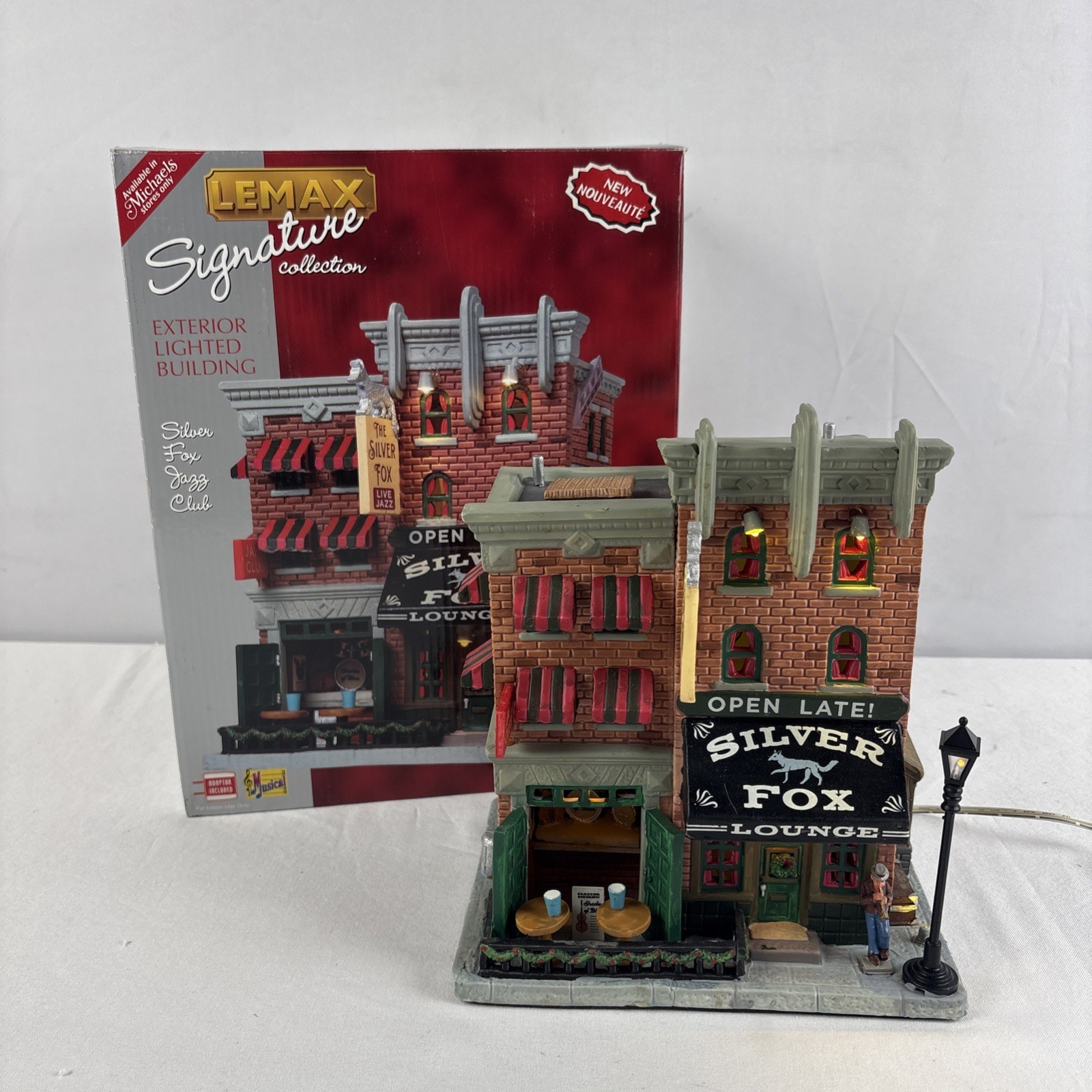 Lemax Micheal’s Exclusive 2008 Silver Fox Jazz Club #85715 With Box TESTED