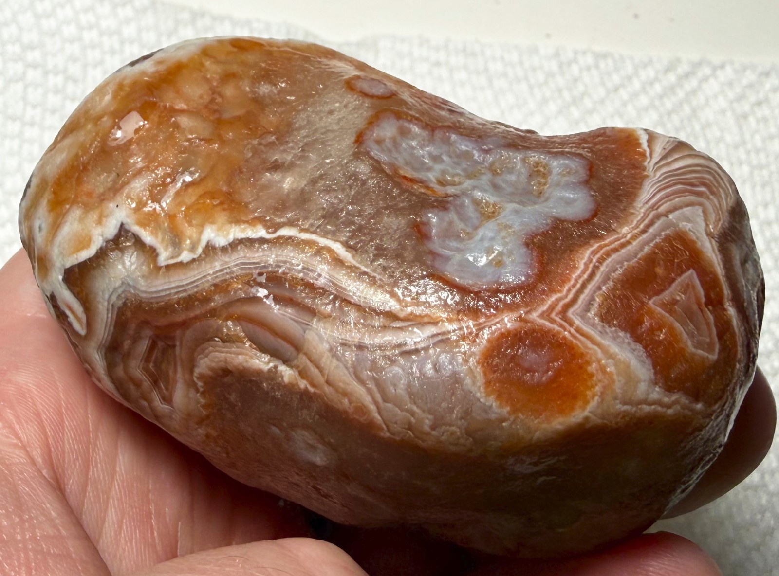 9oz LSA Lake Superior eyes quartz sparkles banded agate #53