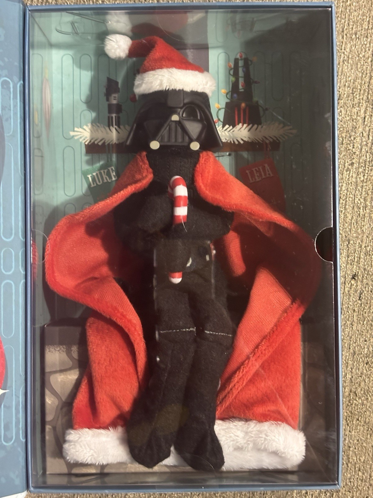 2026 Disney Parks Star Wars Santa Darth on A Hearth Darth Vader Plush Toy NEW