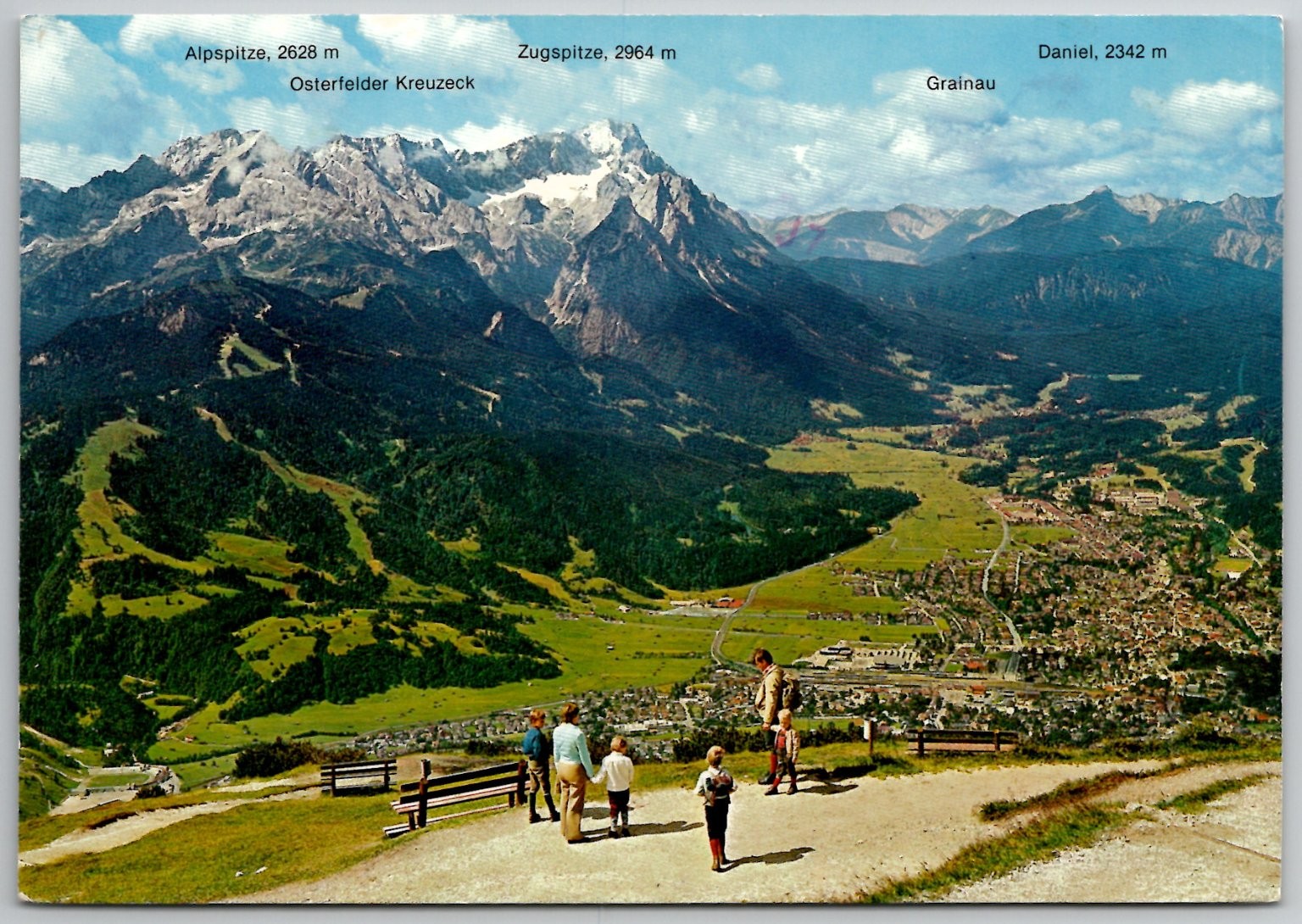 Vintage Zugspitze Grainau Germany Alps Mountain View Postcard 1982